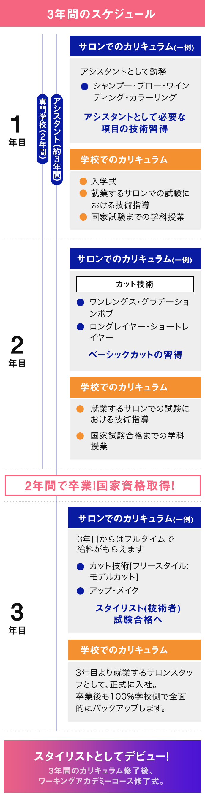 3年間のスケジュール